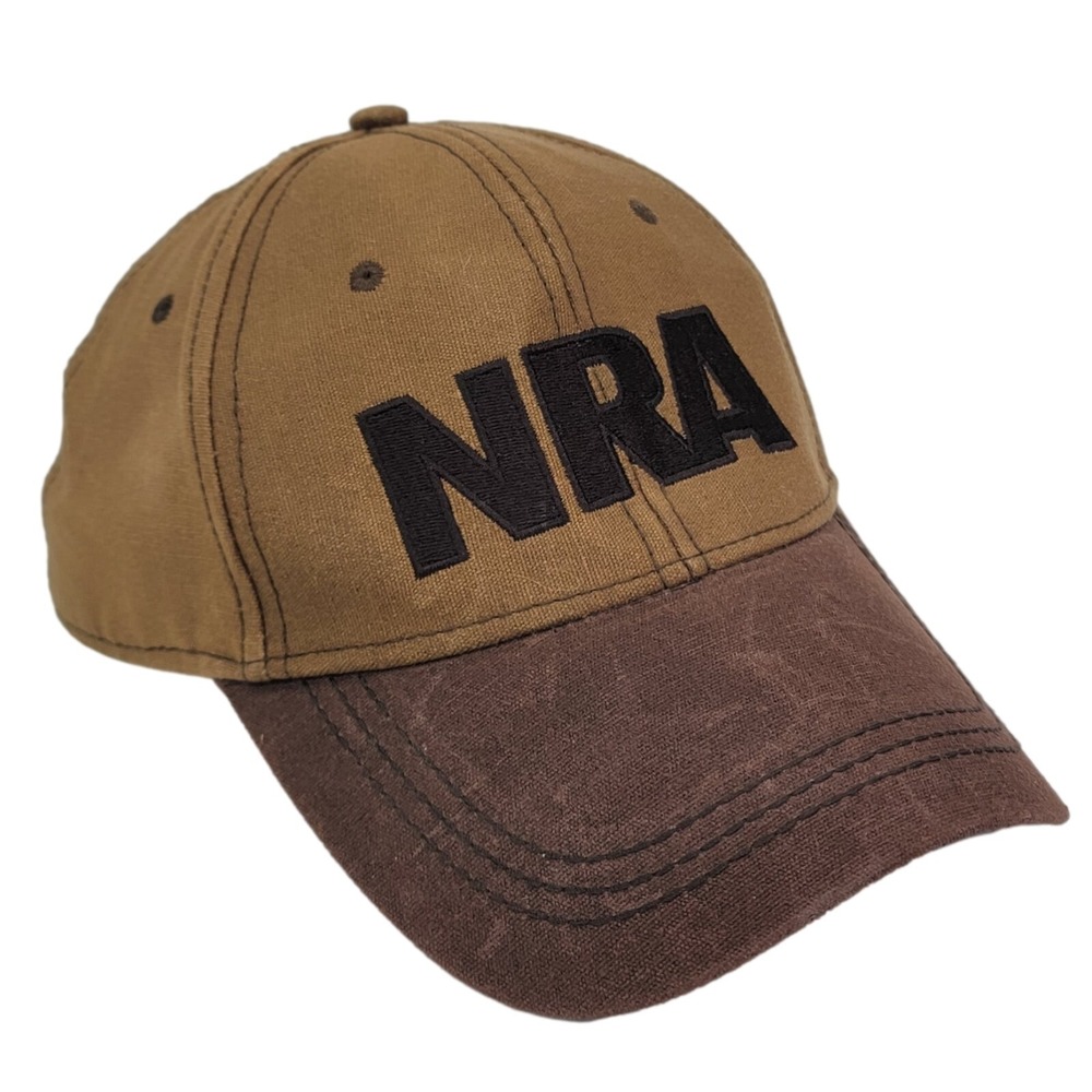 NRA Hat Brown Embroidered EST 1871 Adjustable Strap Baseball Outdoor Cap 2A OSFA